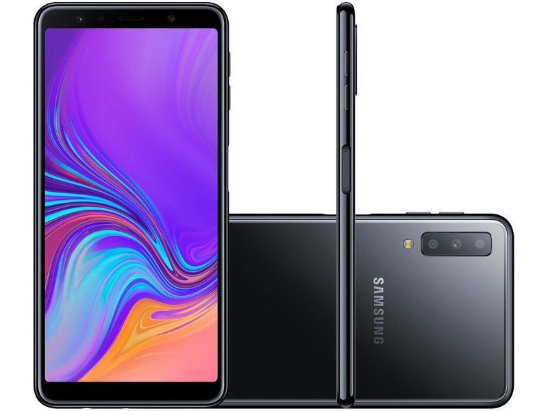 Smartphone Samsung Galaxy A7 128GB Azul 4G - 4GB RAM Tela 6” Câm